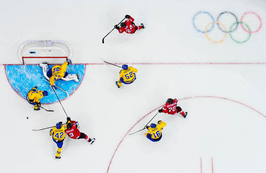 Sveriges Erik Karlsson, målvakt Henrik Lundqvist, Jimmie
