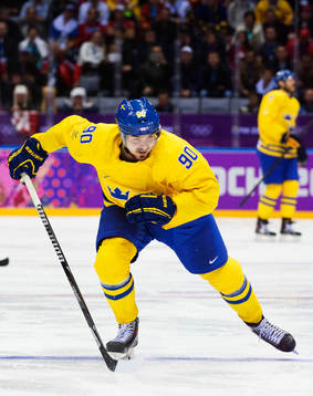 Sveriges Marcus Johansson i ishockeymatchen mellan Sverige