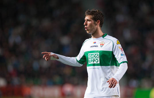ELCHE, ESPANA - 14 DE FEBRERO: Ruben Perez durante el