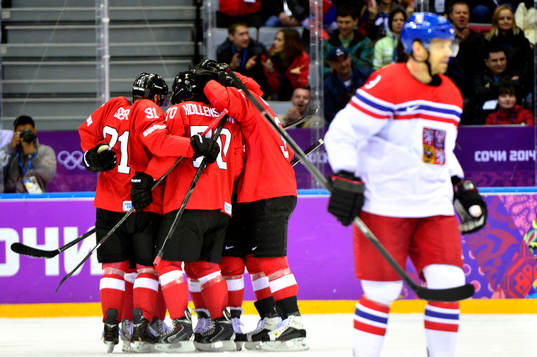 Bläddra bland fler bilder av OS 2014, Ishockey, Schweiz-Tjeckien