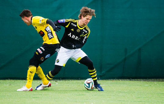 Elfsborgs Lasse Nilsson och AIKs Martin Lorentzon