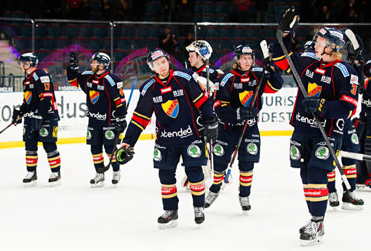 Djurgårdens spelare jublar med publiken