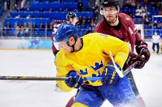 Sveriges Jakob Silfverberg och Lettlands Lauris Darzins i