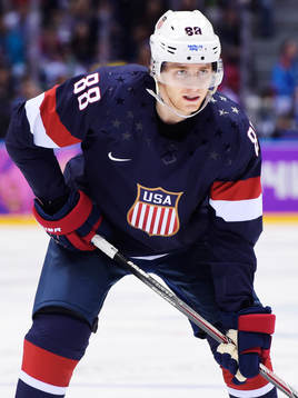 s Patrick Kane i ishockeymatchen mellan USA och Ryssland