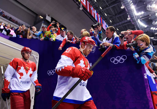 Rysslands Yevgeni Malkin och Pavel Datsyuk gör entré till