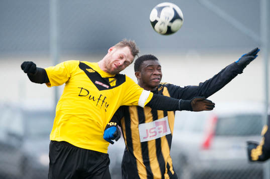 IFK Hässleholms Junior Bangura i träningsmatchen mellan