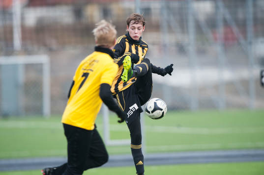 IFK Hässleholms Axel Harletun i träningsmatchen mellan