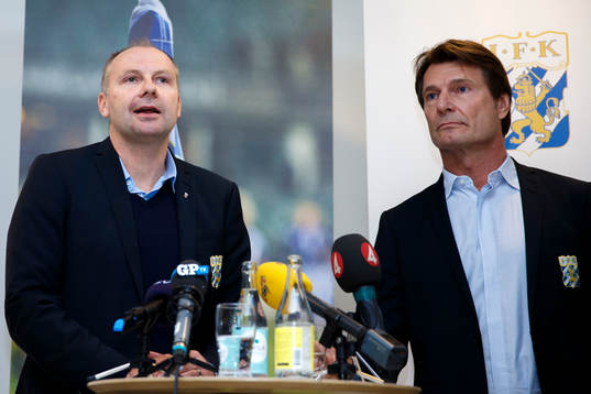 Håkan Mild och Martin Kurzwelly, klubbdirektör i IFK