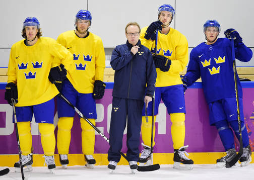 Carl Hagelin, Jimmie Ericsson, förbundskapten Pär Mårts,