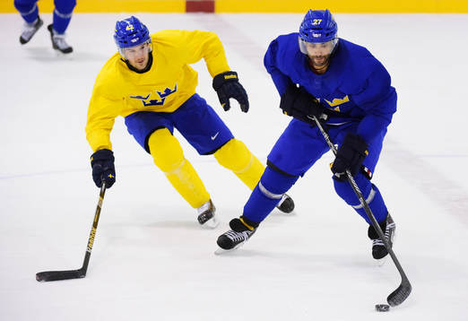 Jimmie Ericsson och Johnny Oduya på Sveriges