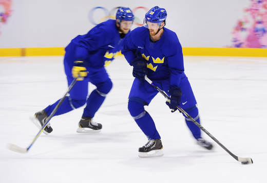 Alexander Edler och Daniel Sedin på Sveriges