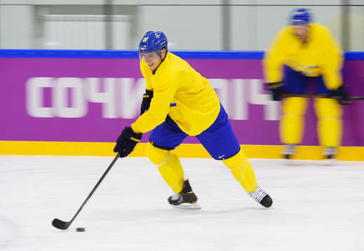 Alexander Steen på Sveriges ishockeylandslags träning