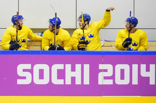 Niklas Kronwall, Jonathan Ericsson, Alexander Steen och