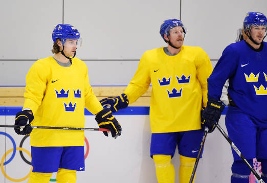 Erik Karlsson, Daniel Alfredsson och Jimmie Ericsson på