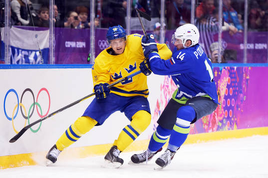 Sveriges Jakob Silfverberg och Sloveniens Matic Podlipnik