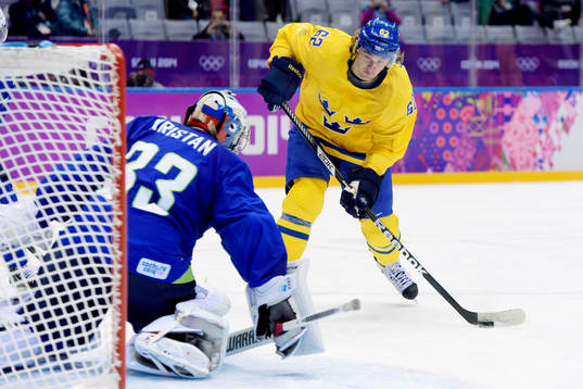Sveriges Carl Hagelin gör 4-0