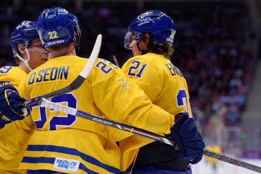 Sveriges Loui Eriksson, Sveriges Nicklas Bäckström och