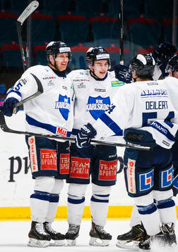 Karlskogas spelare jublar
