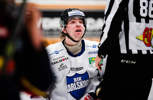 Karlskogas Pontus Vesterholm vädjar till domaren