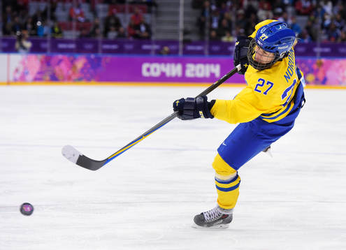 Sveriges Emma Nordin skjuter