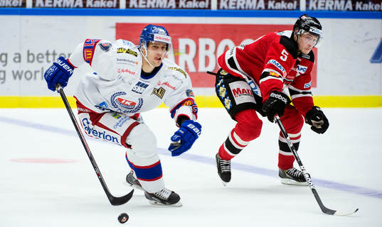 Oskarshamns David Rodman och Malmö Redhawks Johan Björk