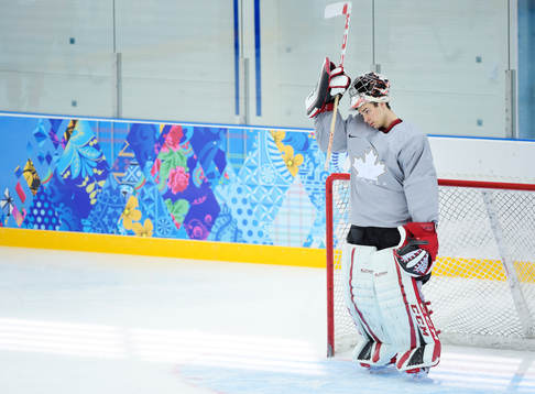 Målvakten Carey Price på Kanadas ishockeylandslags