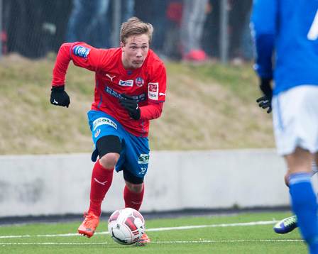 Helsingborg Gustav Jarl i träningsmatchen mellan