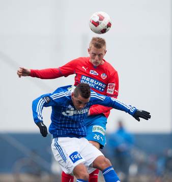 Helsingborg Peter Larsson i träningsmatchen mellan