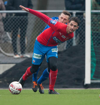 Helsingborg Loret Sadiku i träningsmatchen mellan
