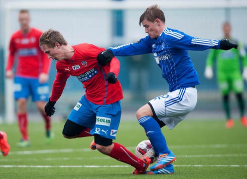 Helsingborg Gustav Jarl i träningsmatchen mellan