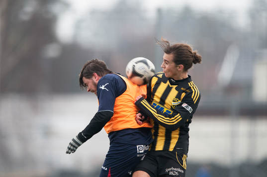 IFK Hässleholms Anton Pramberg i träningsmatchen mellan