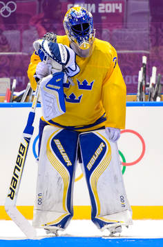 Sveriges målvakt Henrik Lundqvist deppar