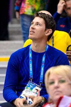 Sveriges André Myhrer på läktaren i OS-finalen i