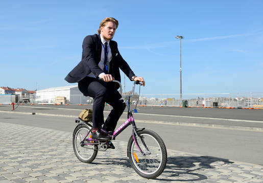 Sveriges Gabriel Landeskog innan ishockeyfinalen mellan
