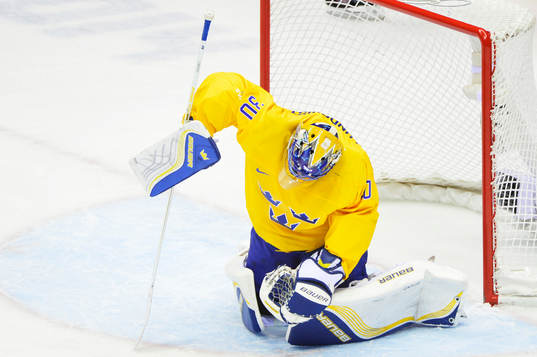 Sveriges målvakt Henrik Lundqvist deppar