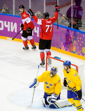 Kanadas Jonathan Toews jublar