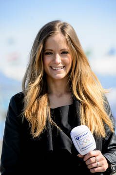Isabel Boltenstern, reporter på Viasat, innan