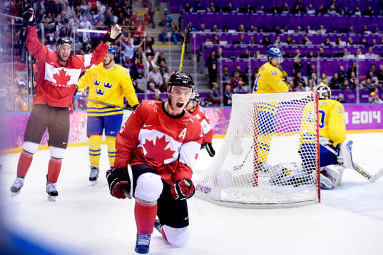 Kanadas Jonathan Toews jublar
