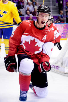 Kanadas Jonathan Toews jublar