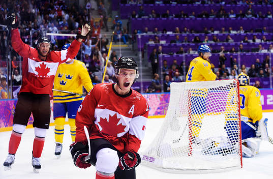 Kanadas Jonathan Toews jublar