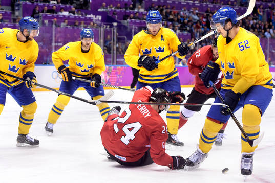 Sveriges Alexander Edler, Patrik Berglund, Gabriel