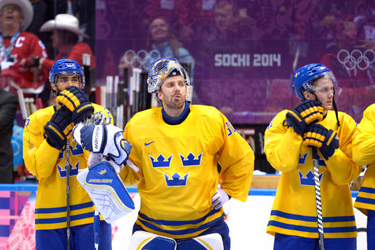 Sveriges målvakt Henrik Lundqvist deppar