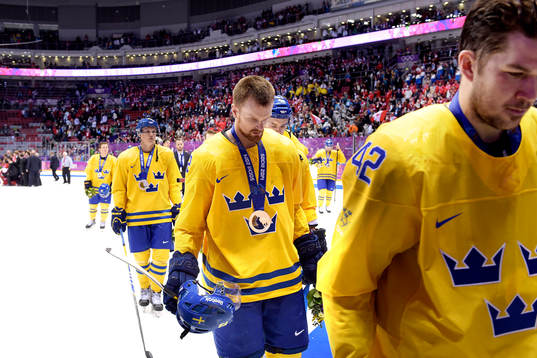 Sveriges Daniel Sedin lämar isen