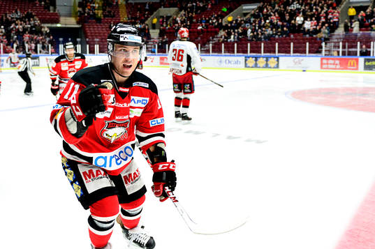 Malmö Redhawks Joey Tenute jublar