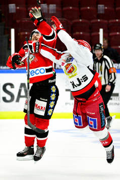Malmö Redhawks Nicklas Jadeland och AlmtunasVictor