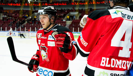 Malmö Redhawks Frederik Storm jublar