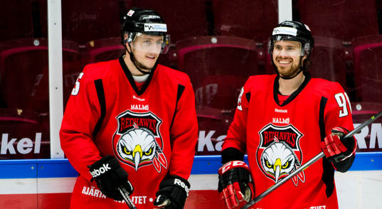 Malmö Redhawks Mattias Persson och Johan Björk