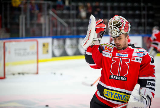 Örebros målvakt Tim Sandberg i SHL mellan Örebro och