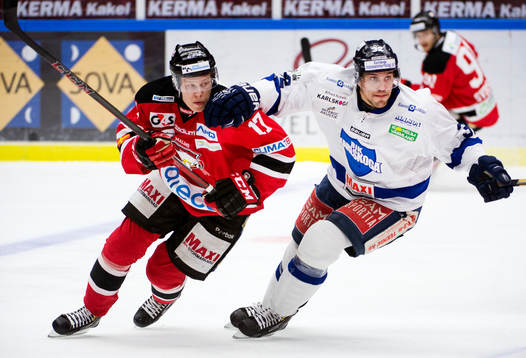 Malmö Redhawks Daniel Viksten och Karlskogas Martin