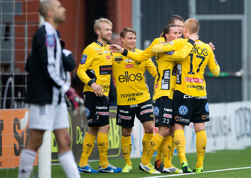 Elfsborgs spelarna jublar
